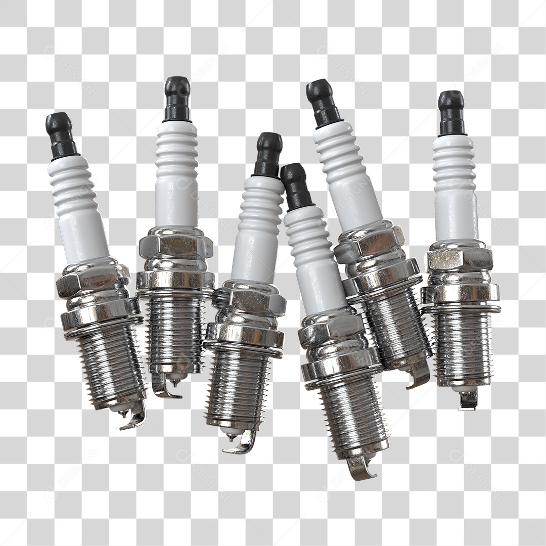 Velas de Ignição Elemento 3D PNG Transparente