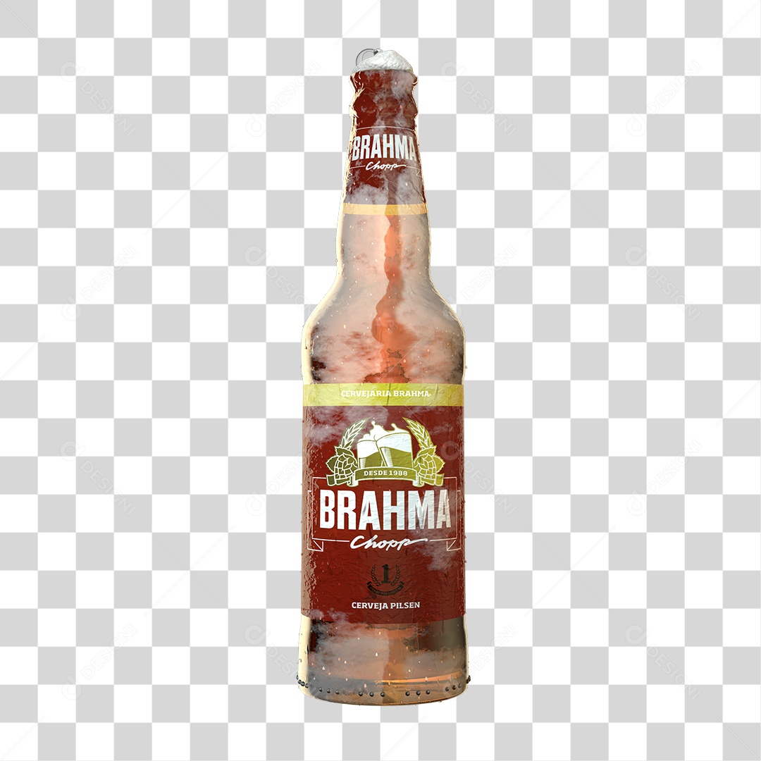Garrafa de Brahma Elemento 3D PNG Transparente
