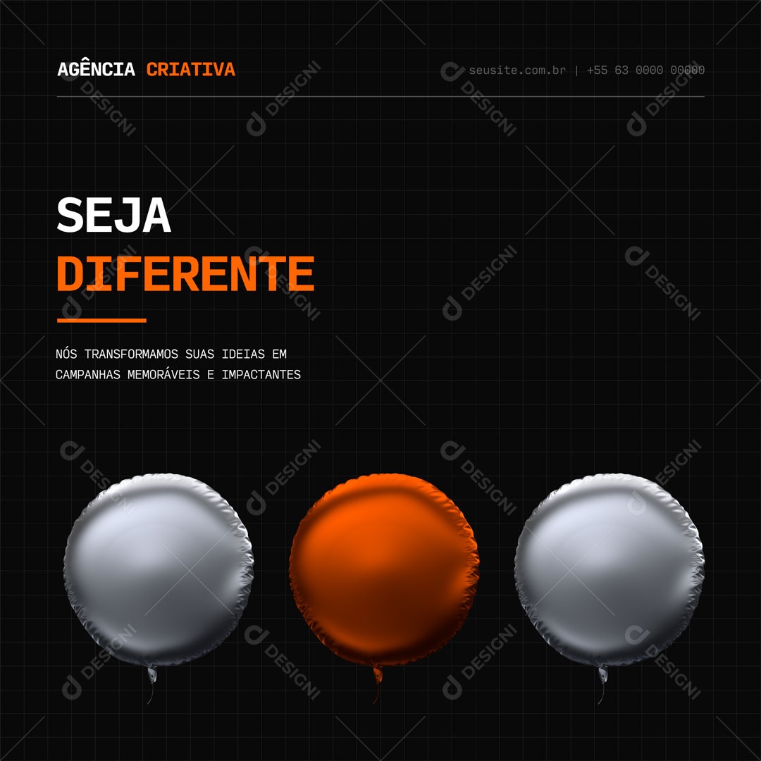 Seja Diferente Agência de Marketing Digital Social Media PSD Editável