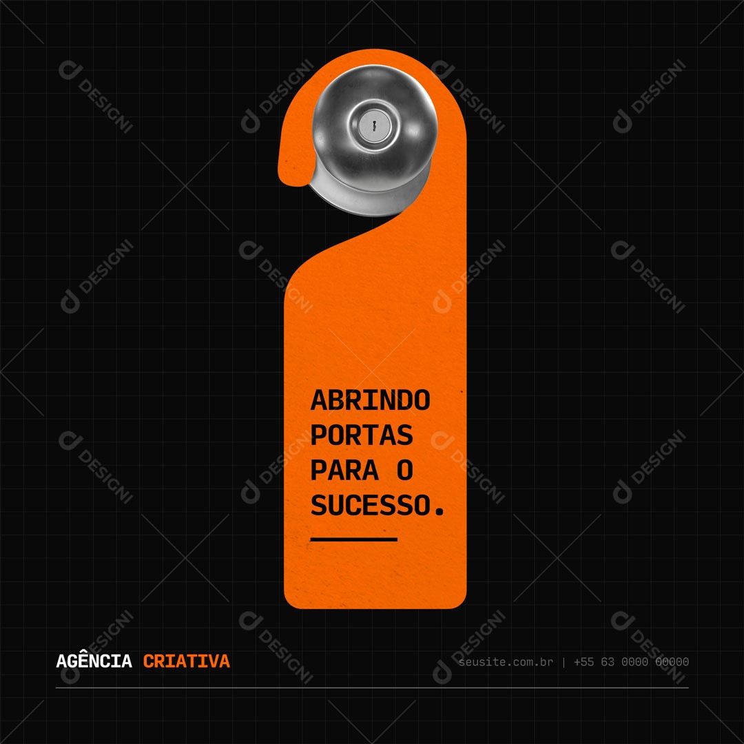 Abrindo Portas Para o Sucesso. Agência de Marketing Digital Social Media PSD Editável