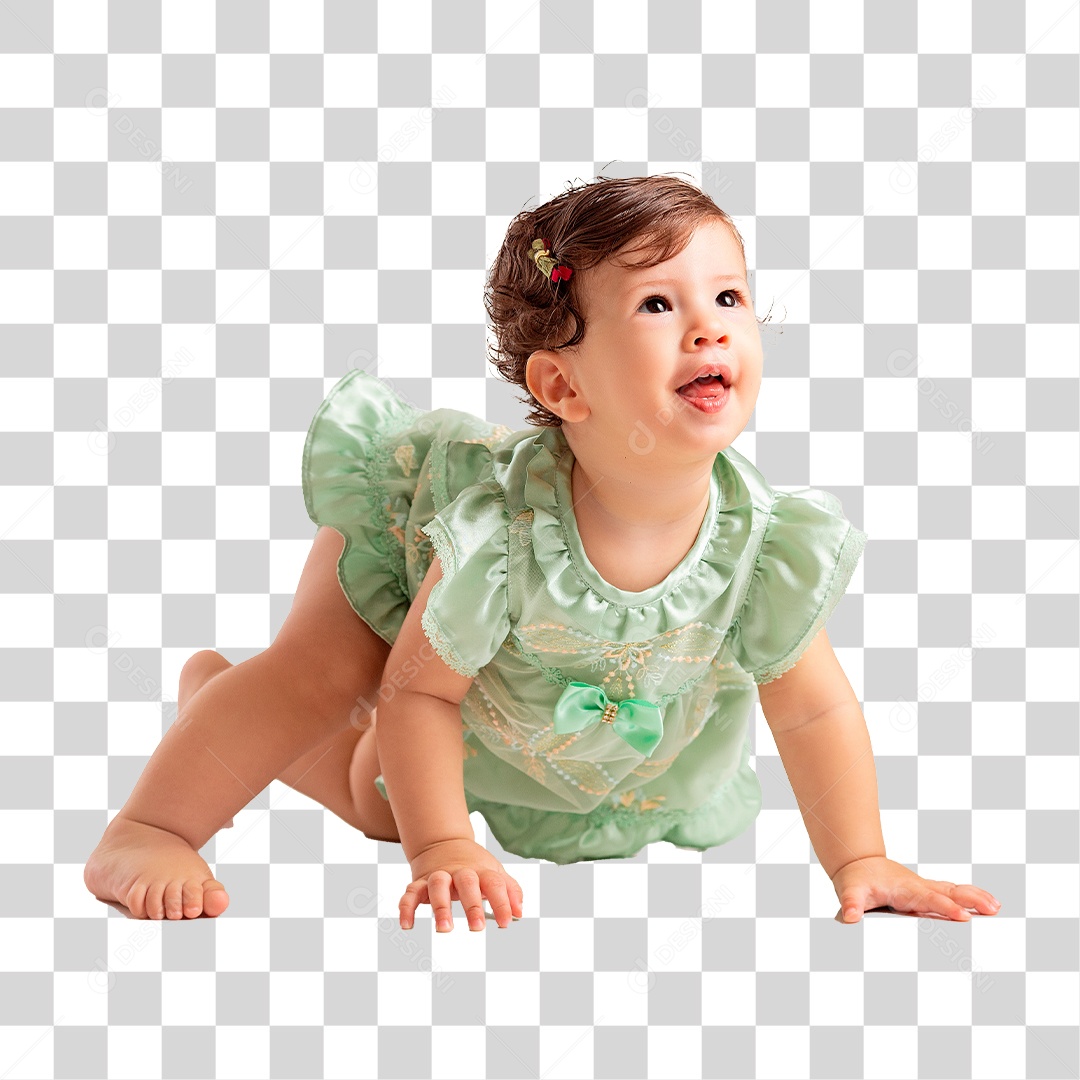 Bebê Menina Sorrindo PNG Transparente