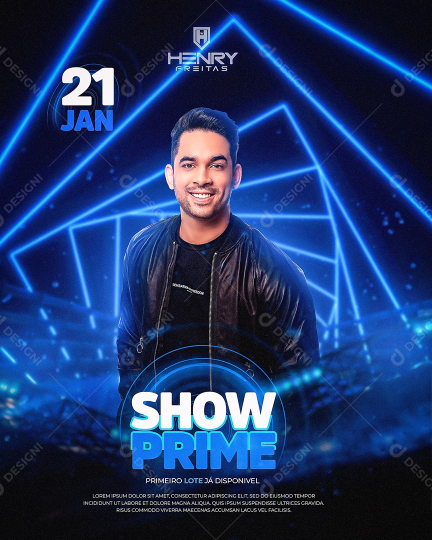 Flyer Show Prime Henry Freitas Social Media PSD Editável