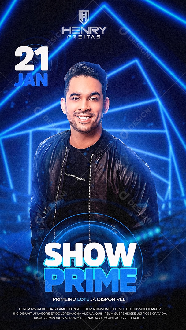 Story Flyer Show Prime Henry Freitas Social Media PSD Editável