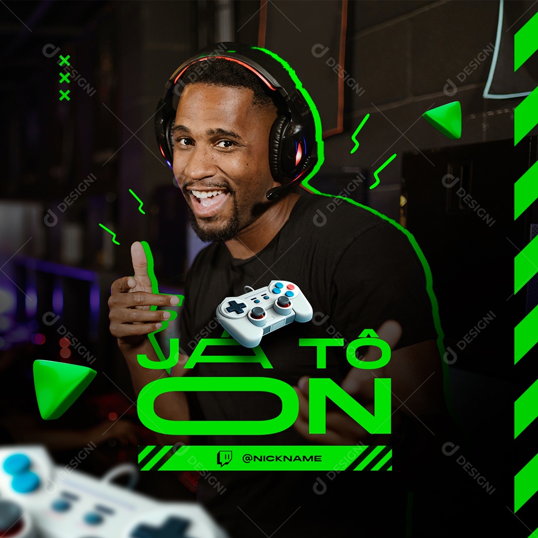 Já Tô On Streaming Social Media PSD Editável