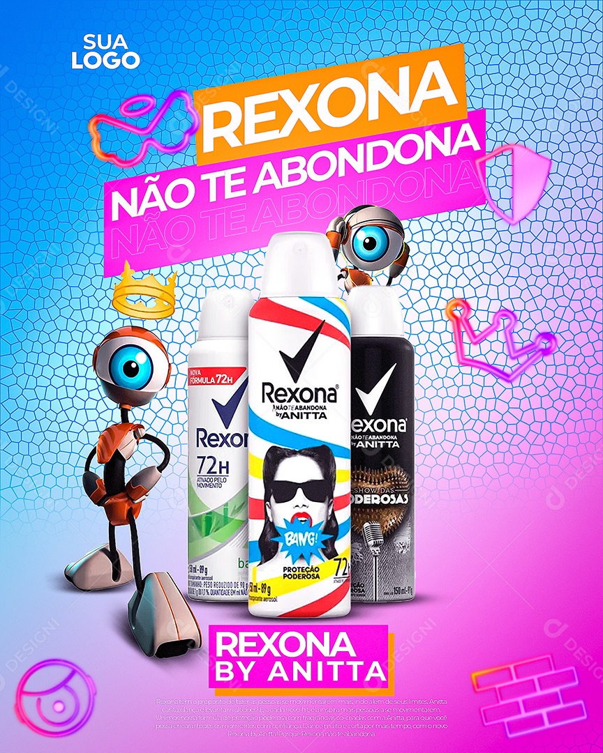Rexona Não te Abandona Social Media PSD Editável