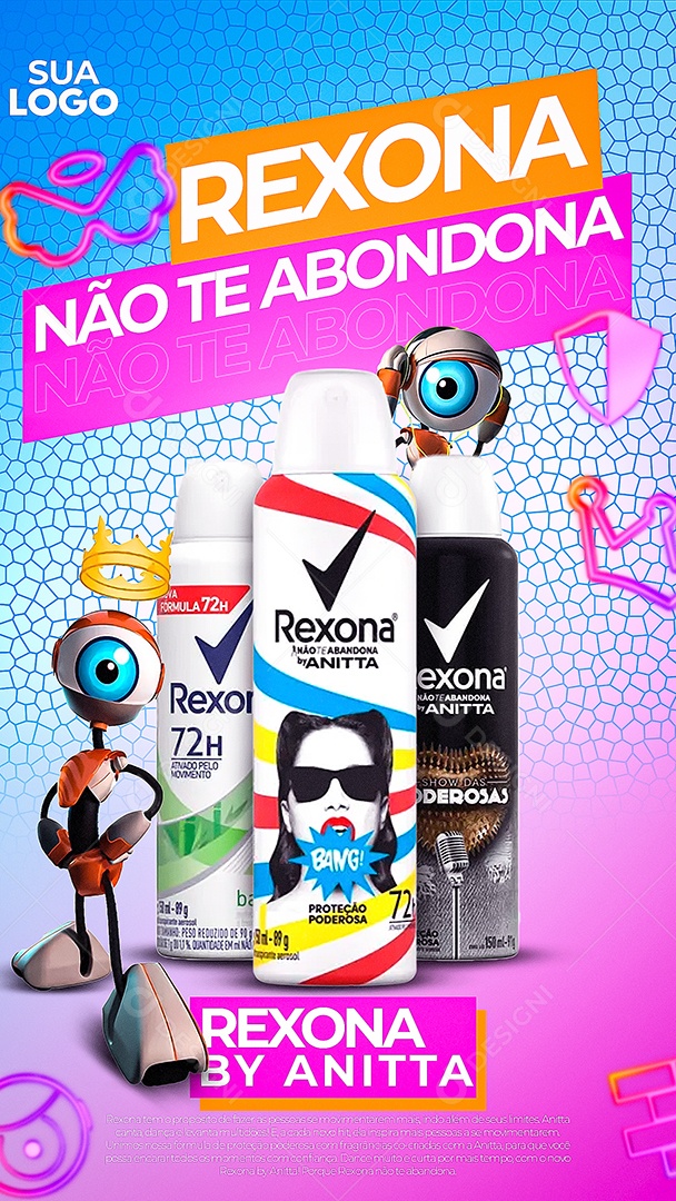 Story Rexona Não te Abandona Social Media PSD Editável