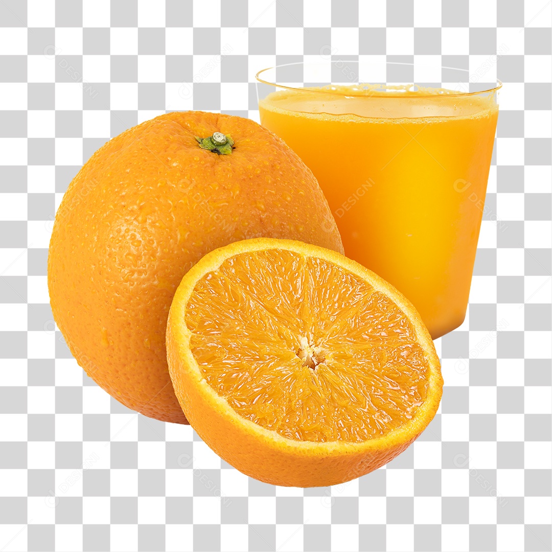 Suco de Laranja com Laranjas PNG Transparente