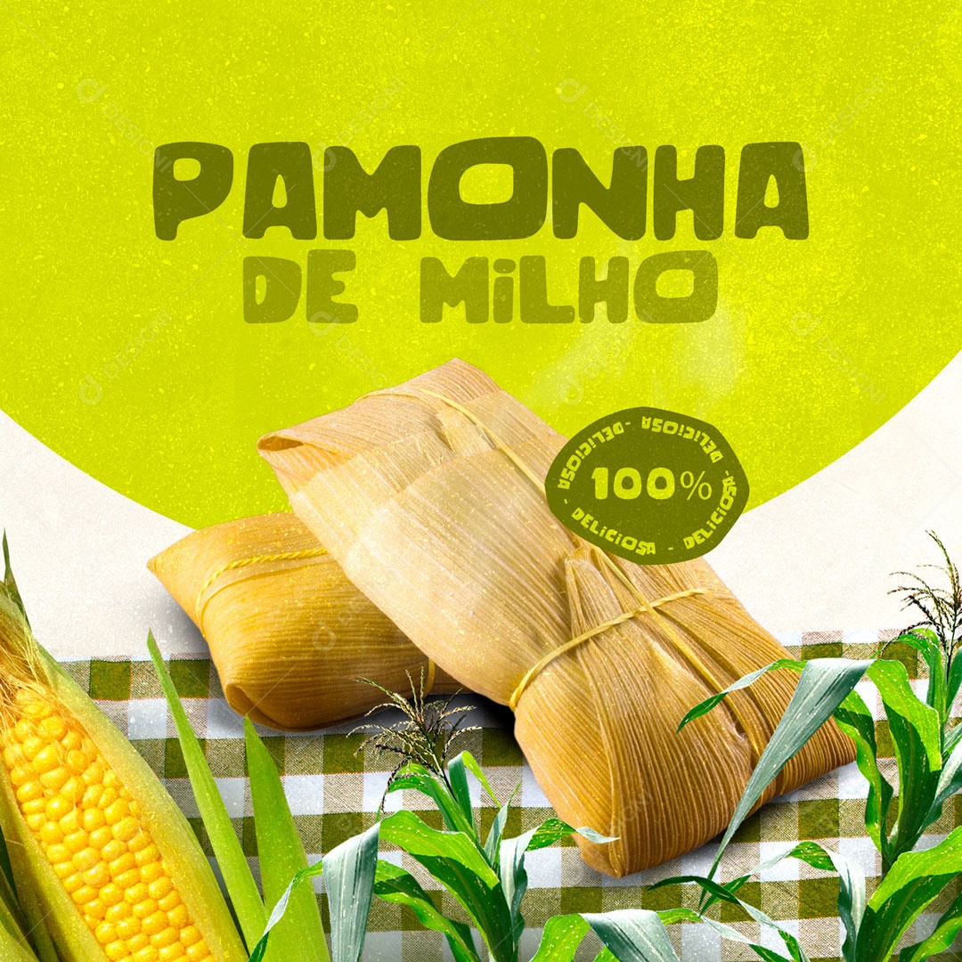 Pamonha Caseiras Pamonharia Social Media PSD Editável