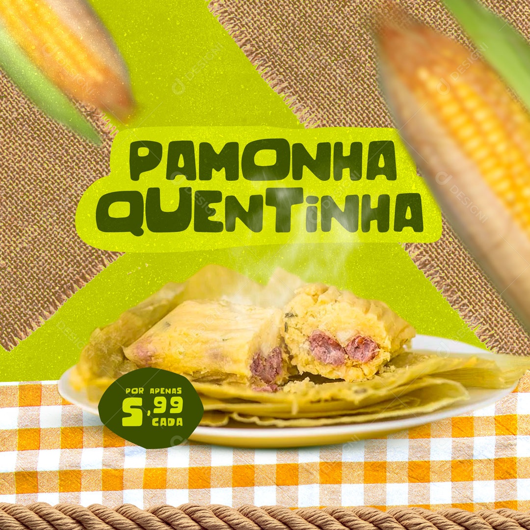 Pamonha Quentinha! Pamonharia Social Media PSD Editável