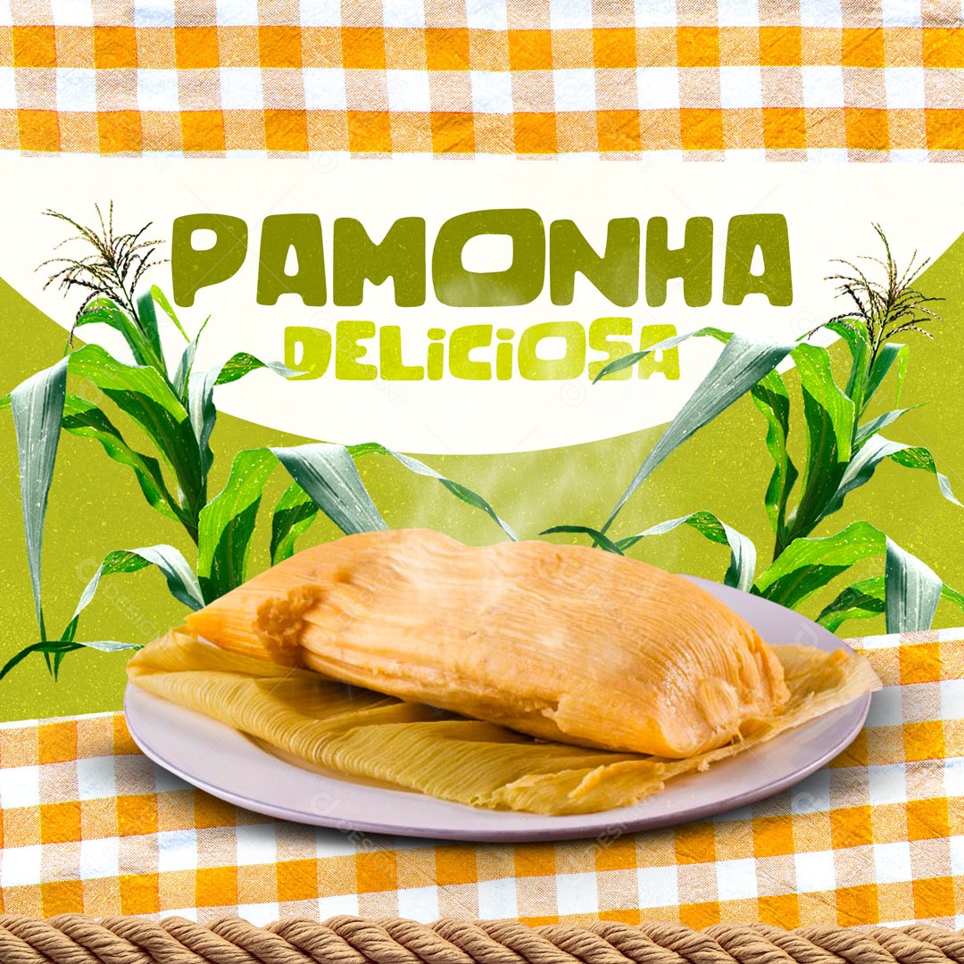 Pamonha Deliciosa Pamonharia Social Media PSD Editável