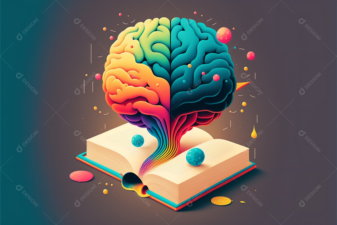 Cérebro sobre livro