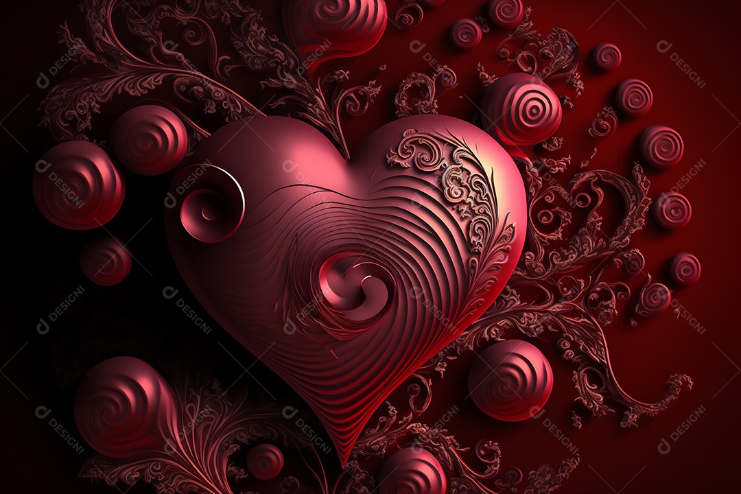 Corações celebrando dia dos namorados