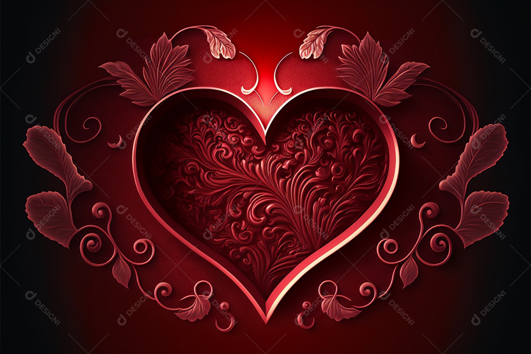 Corações celebrando dia dos namorados