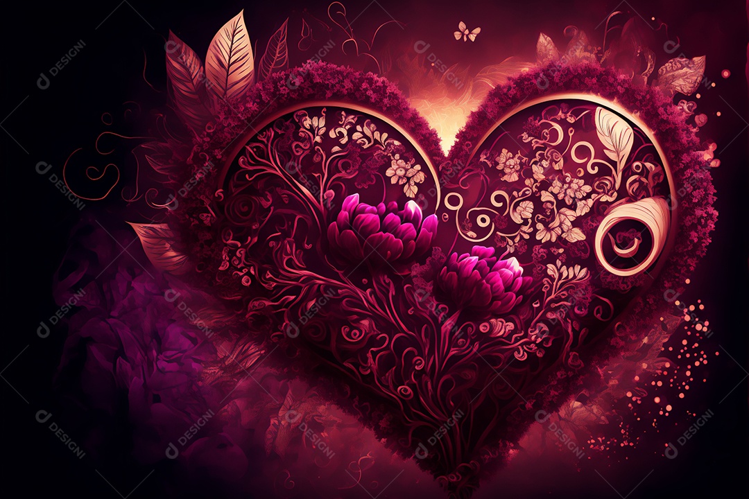 Corações celebrando dia dos namorados