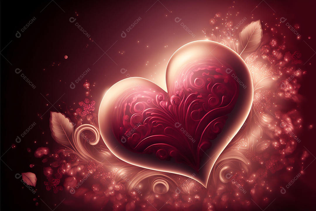 Corações celebrando dia dos namorados