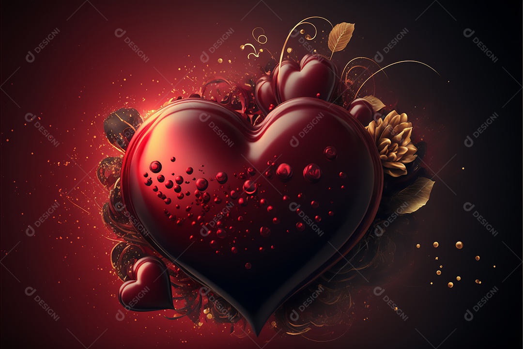 Corações celebrando dia dos namorados