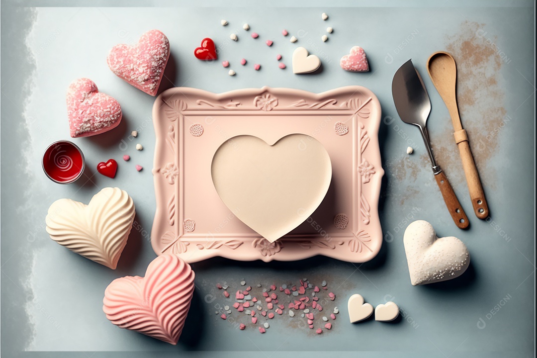 Corações celebrando dia dos namorados