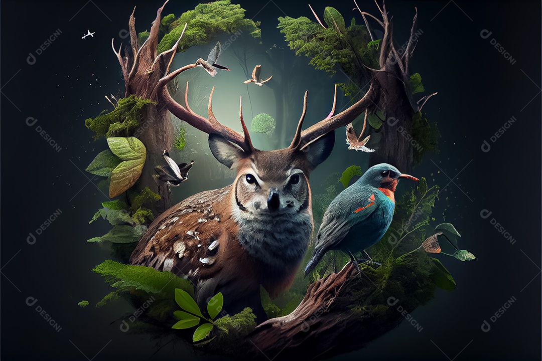 Dia mundial da floresta realista 21 de março