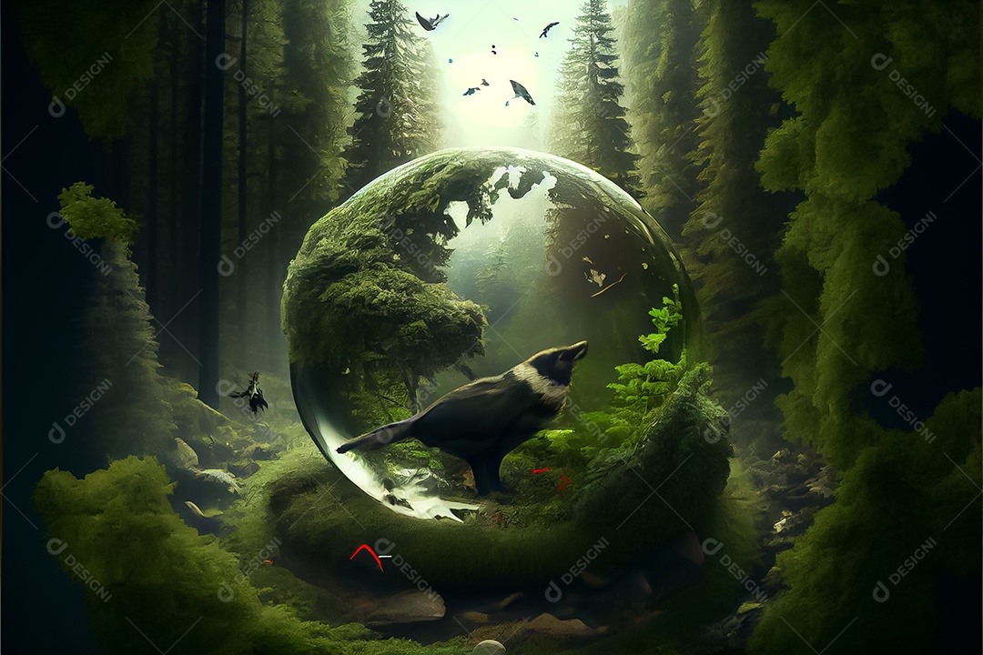 Dia mundial da floresta realista 21 de março