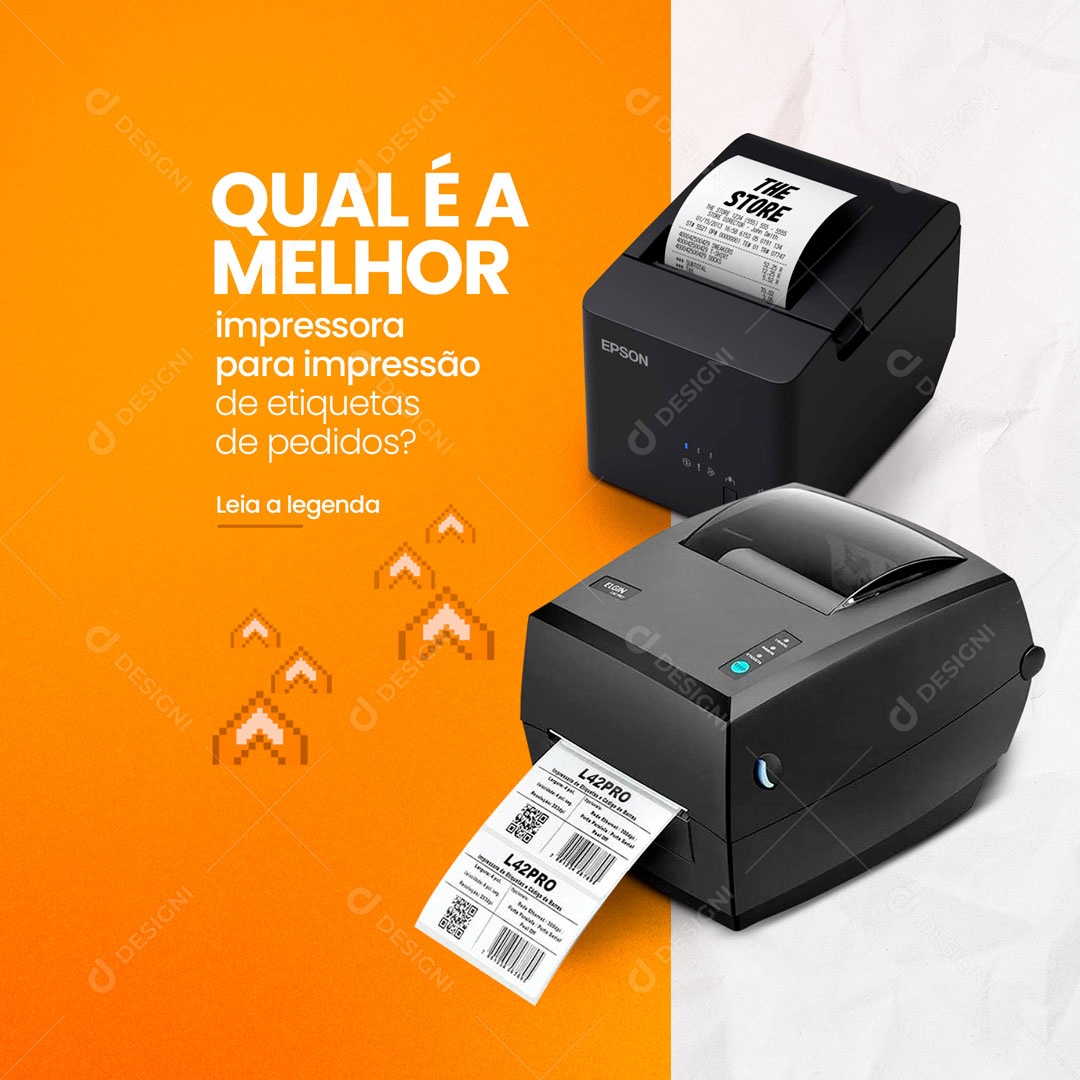 Qual é a Melhor Impressora Para Impressão de Etiquetas? E-commerce Social Media PSD Editável