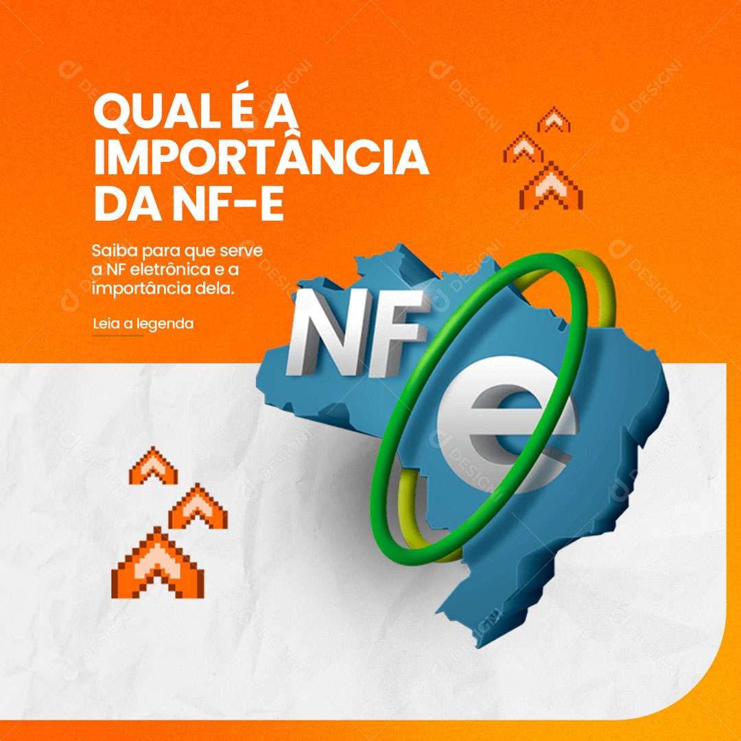 Qual é Importância da NF Eletrônica? E-commerce Social Media PSD Editável