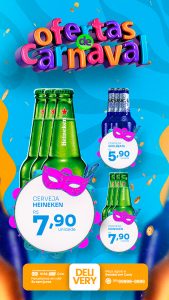 Story Ofertas de Carnaval Skol Beats Heineken Cervejaria Social Media PSD Editável
