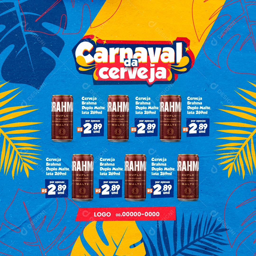 Carnaval da Cerveja Brahma Social Media PSD Editável