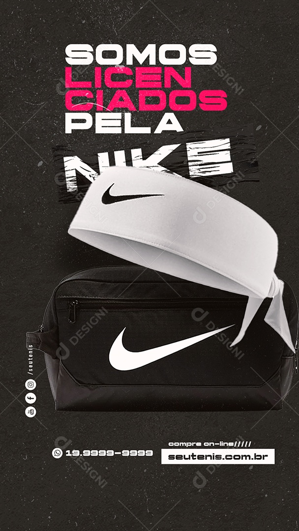 Story Somos Licenciados Pela Nike Loja de Tênis Social Media PSD Editável