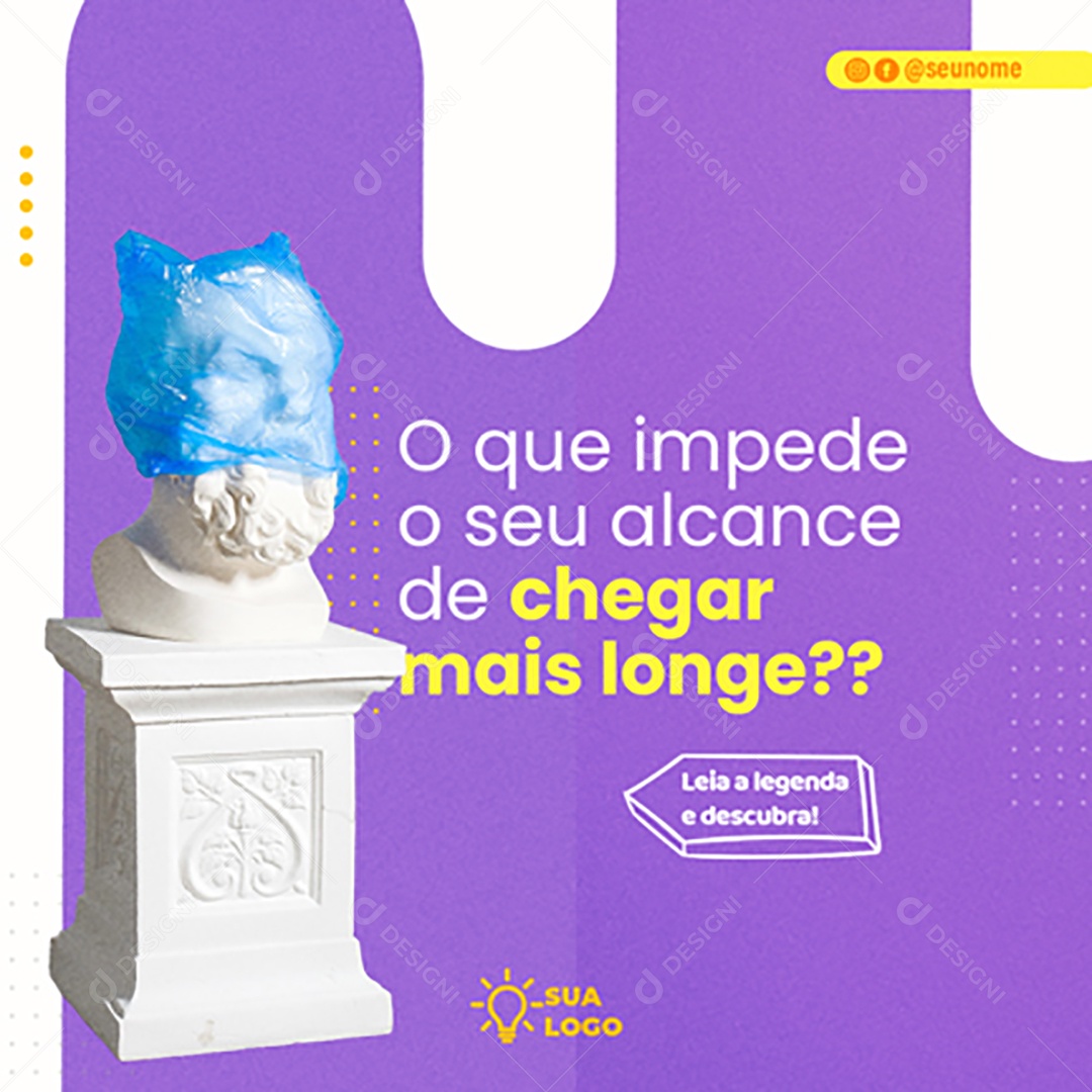 O Que Impede o Seu Alcance de Chegar Mais Longe Social Media PSD Editável