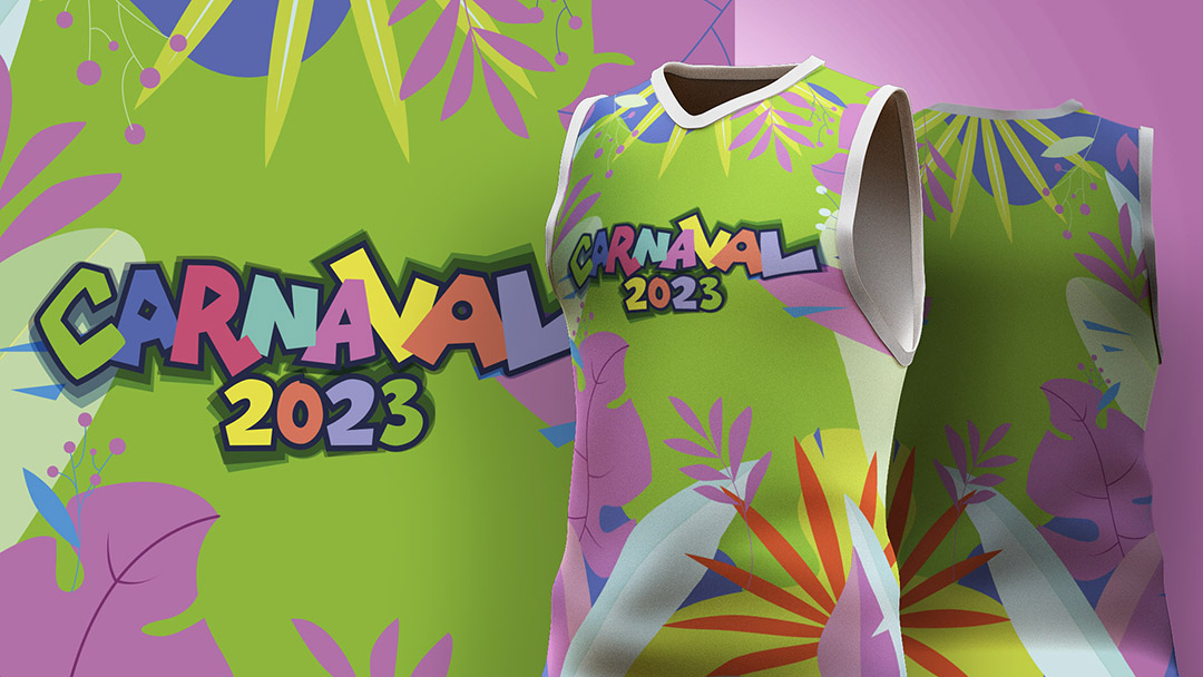 Abadá de Carnaval Estampa 2023 Verde Ai + EPS