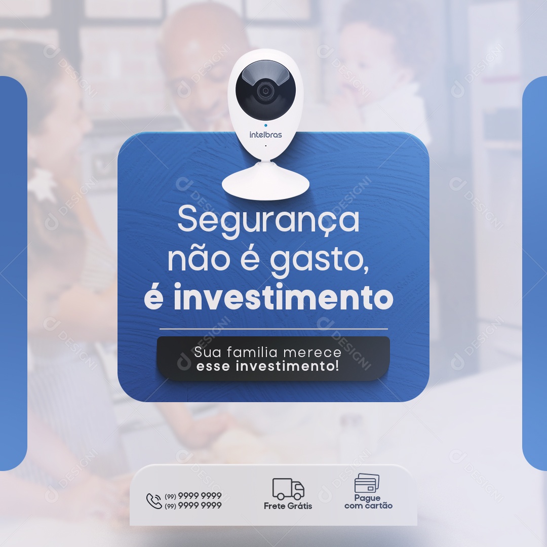 Segurança Não é Gasto, é Investimento Venha Conferir Social Media PSD Editável