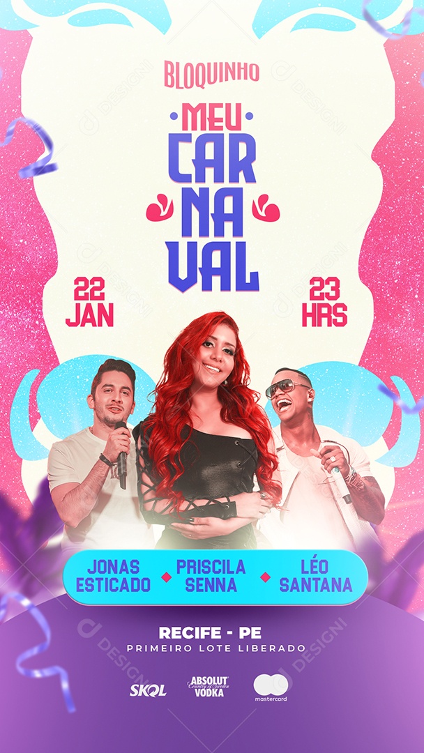 Story Bloquinho Meu Carnaval Social Media PSD Editável