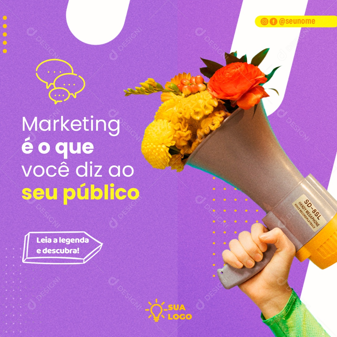 Post Marketing Digital Social Media PSD Editável