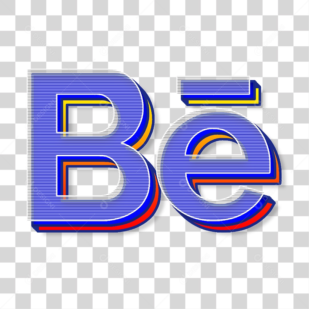 Ícone do Behance Efeito moderno e colorido PNG Transparente Logo