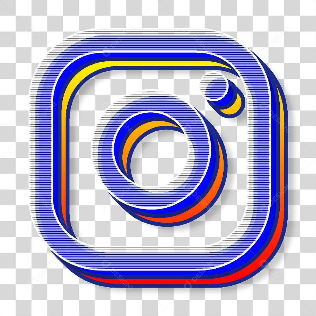 Ícone do Instagram Efeito moderno e colorido PNG Transparente Logo