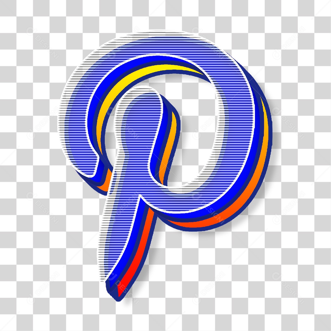 Ícone do Pinterest Efeito moderno e colorido PNG Transparente Logo