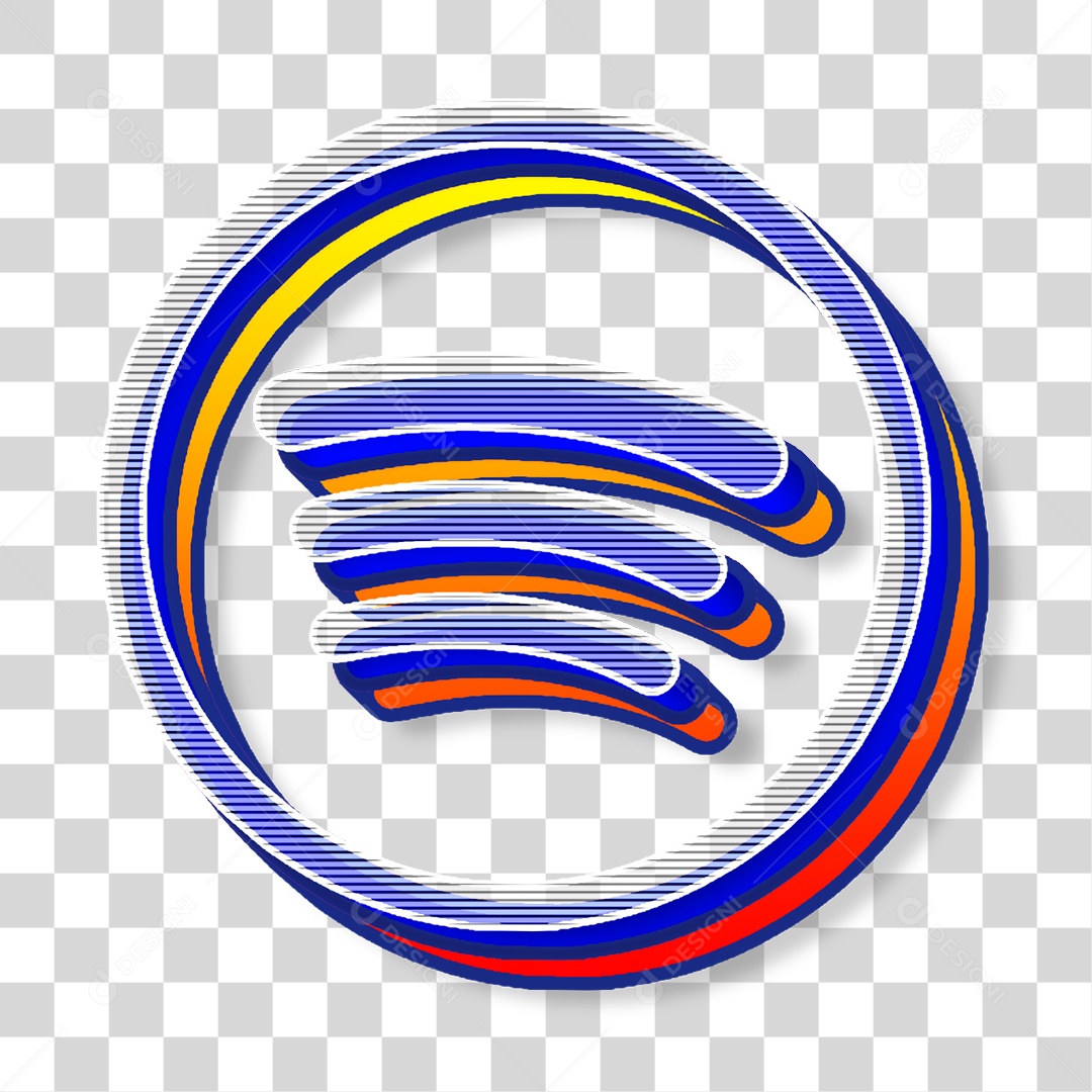 Ícone do Spotify Efeito moderno e colorido PNG Transparente Logo