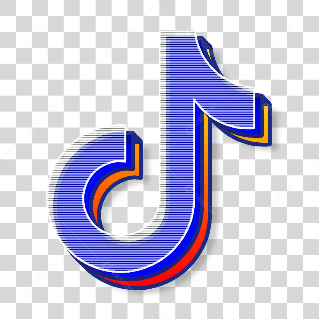 Ícone do TikTok Efeito moderno e colorido PNG Transparente Logo