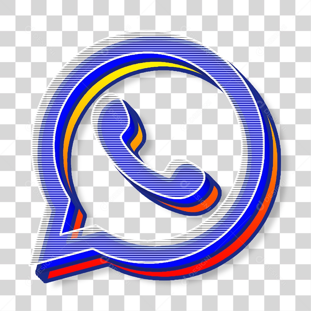 Ícone do WhatsApp Efeito moderno e colorido PNG Transparente Logo