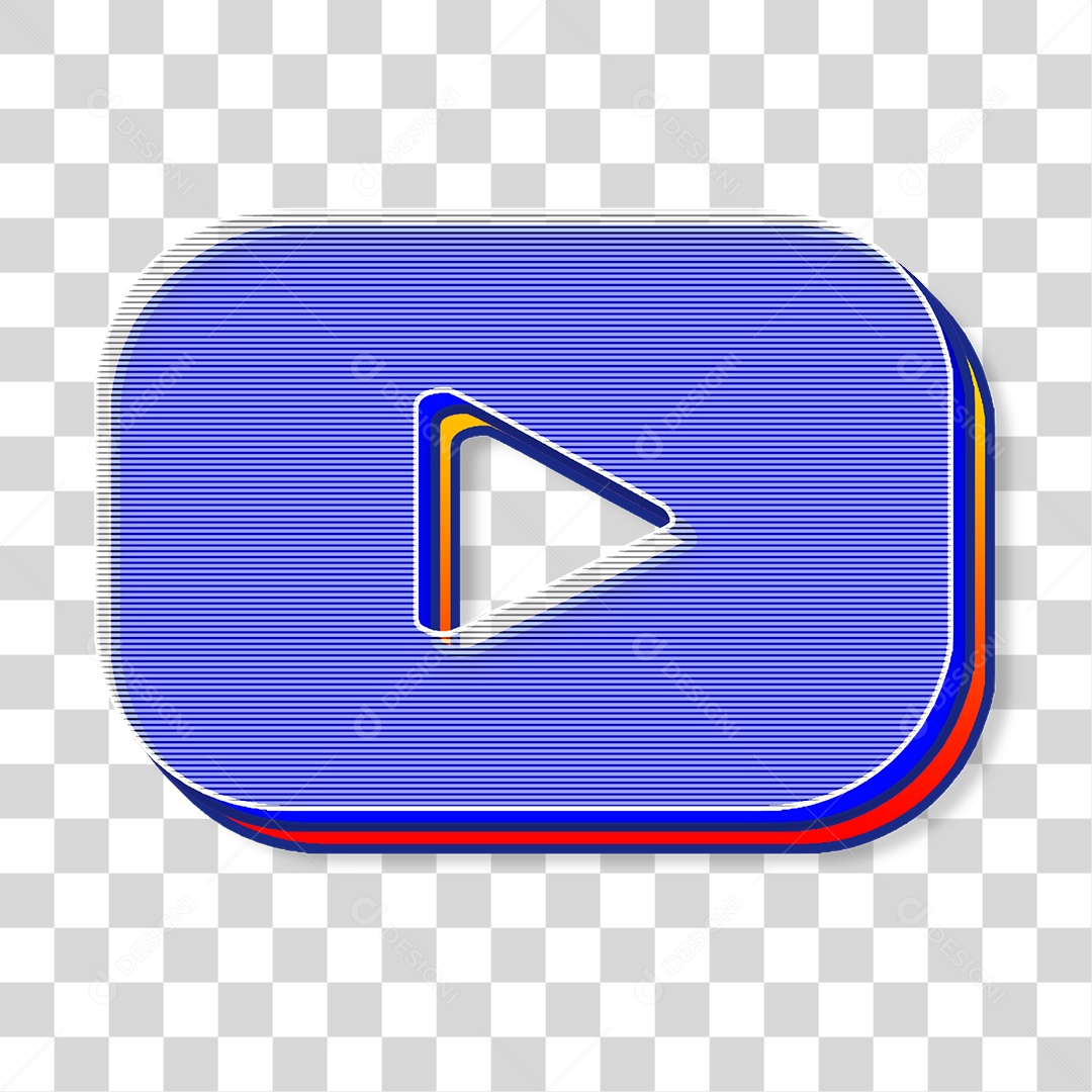 Ícone do YouTube Efeito moderno e colorido PNG Transparente Logo