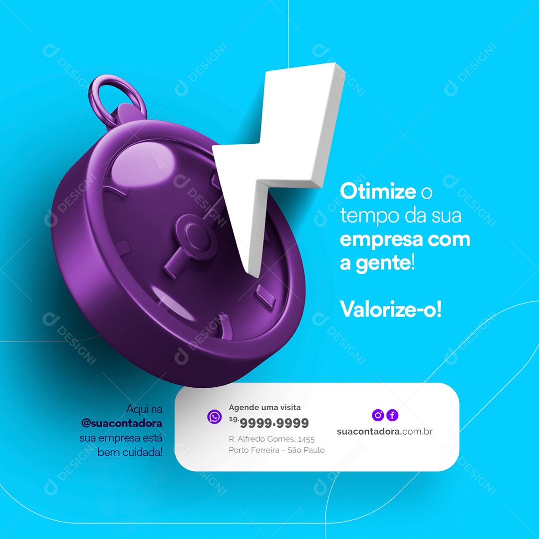 Otimize o Tempo da Sua Empresa com a Gente Contabilidade Social Media PSD Editável