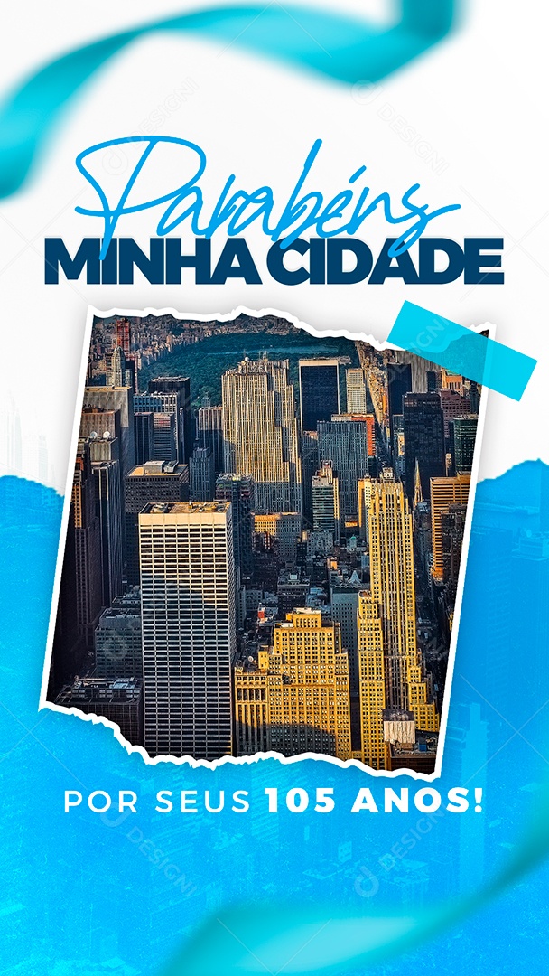 Post Stories Aniversário de Cidade Social Media PSD Editável