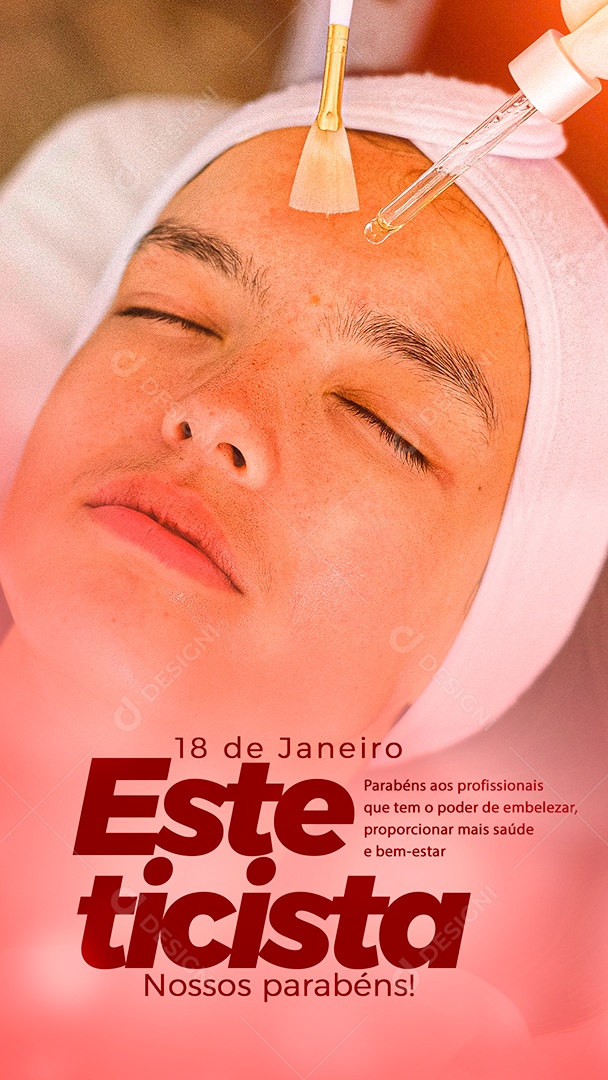 Post Parabéns Esteticista Social Media PSD Editável