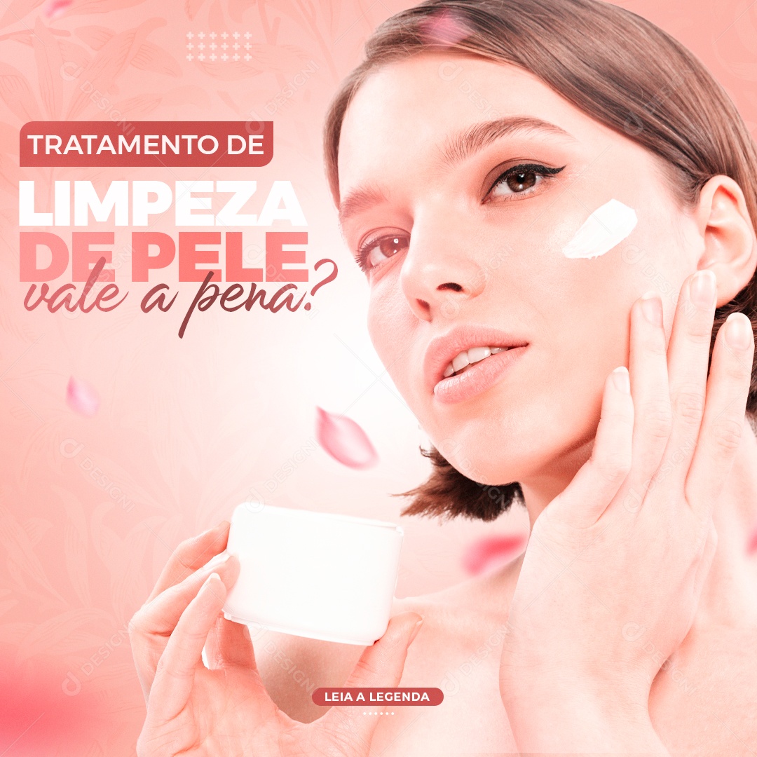 Post Estética Limpeza de Pele Social Media PSD Editável