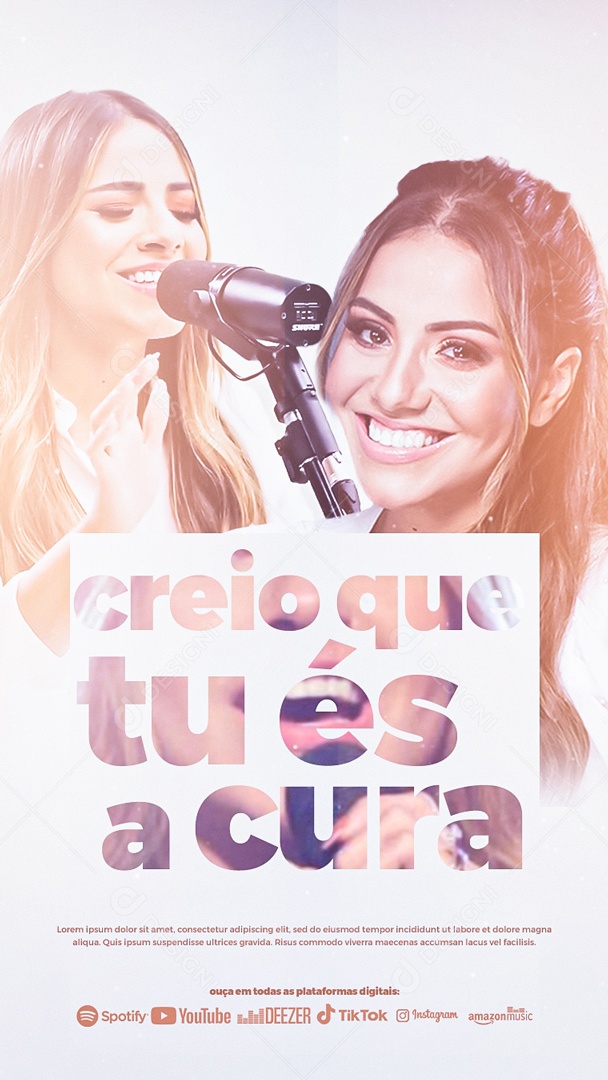 Story Flyer Creio Que tu é a Cura Social Media PSD Editável