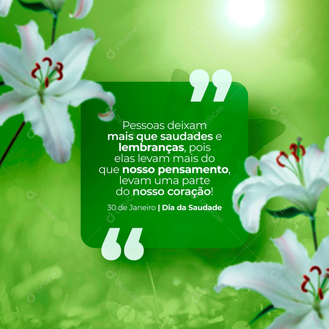 Post Dia da Saudade Social Media PSD Editável