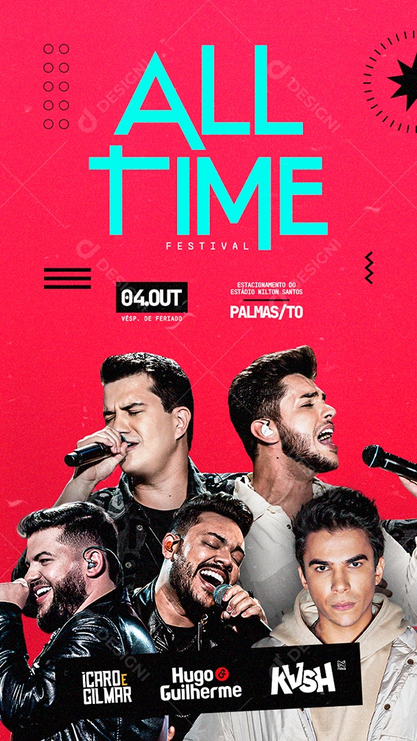 Post Flyer All Time Hugo e Guilhermer Social Media PSD Editável