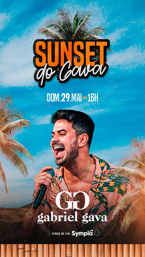 Post Flyer Sunset do Gava Social Media PSD Editável