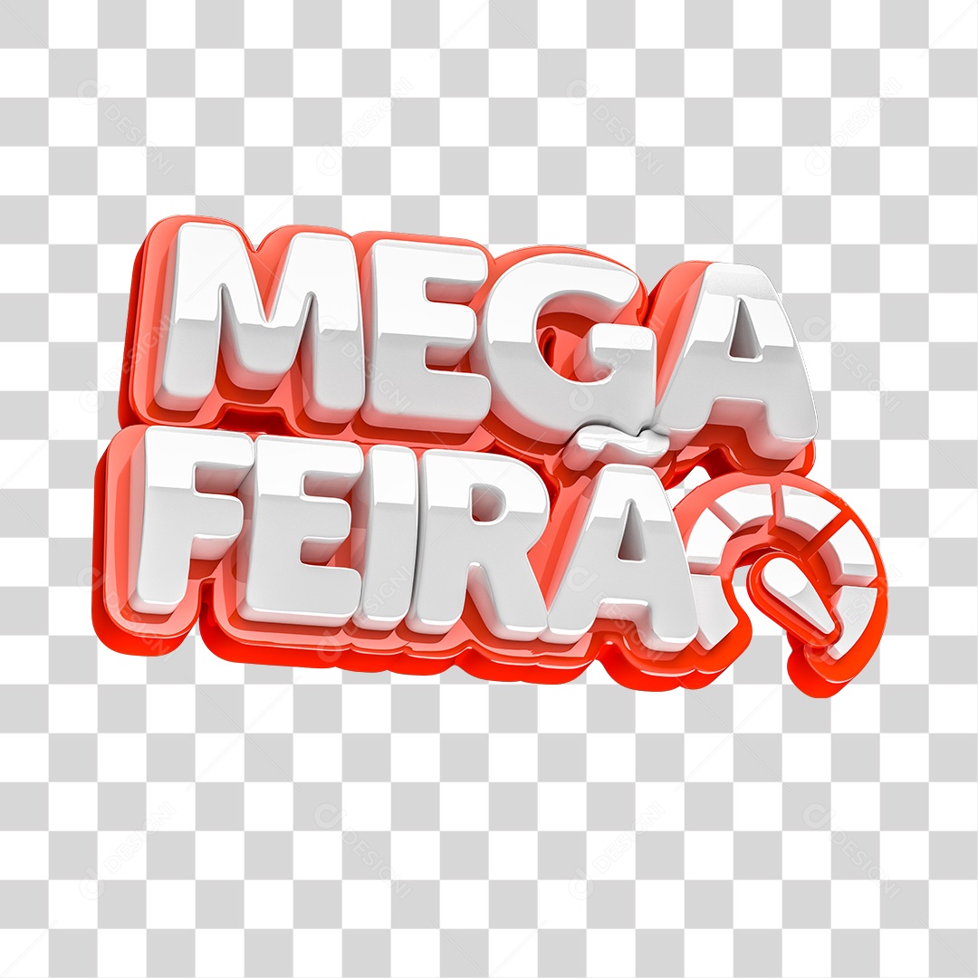 Selo 3D Para Composição Mega Feirão PNG Transparente