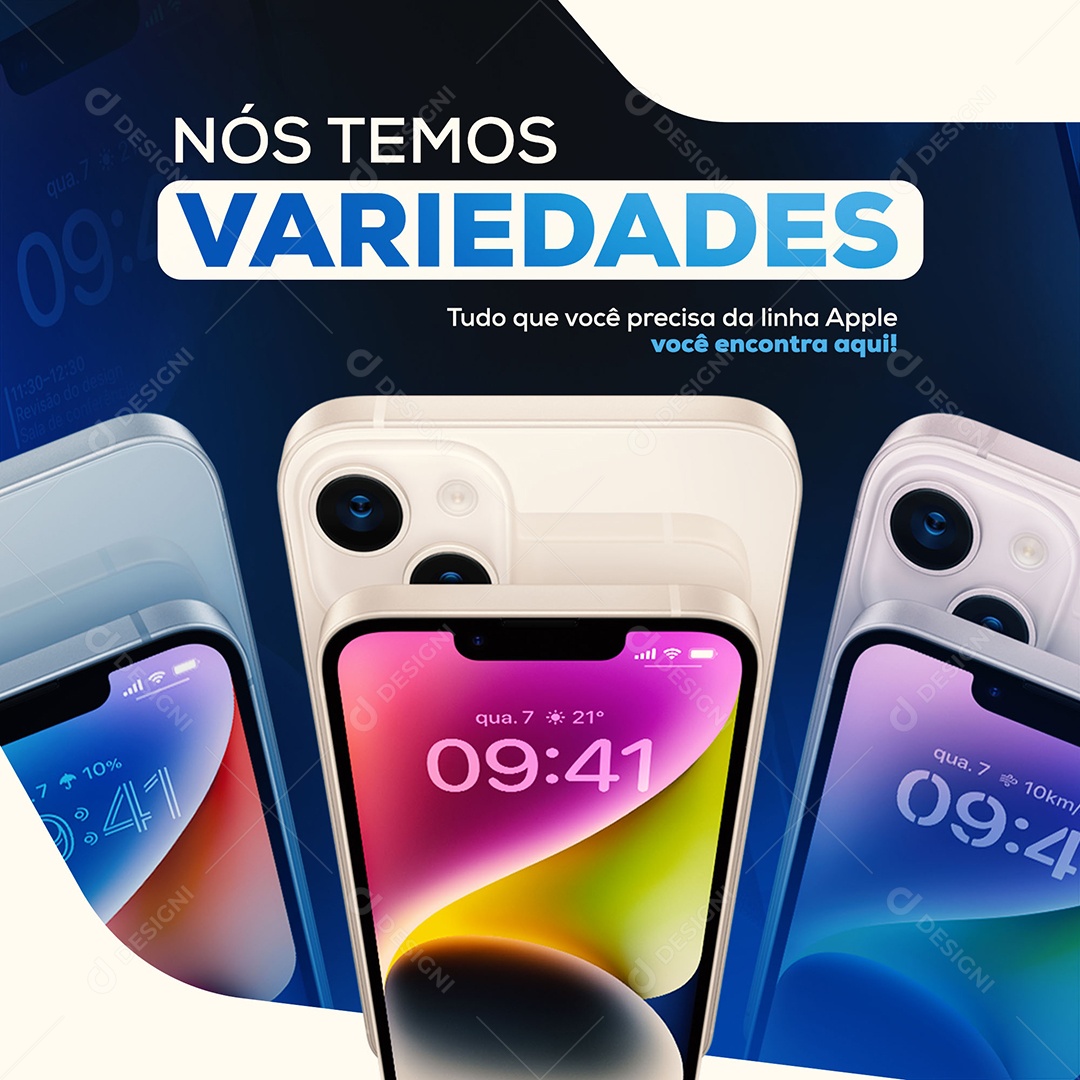 Post Iphone Nós Temos Variedades Social Media PSD Editável